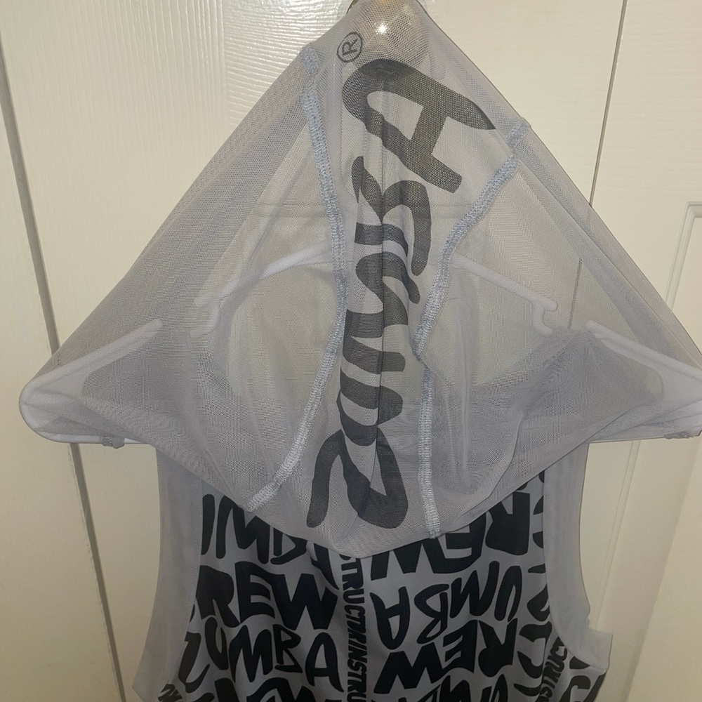 Zumba instructor hooded tank top.